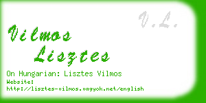 vilmos lisztes business card